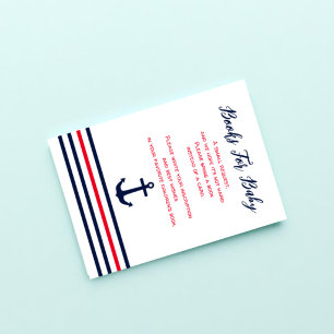Ahoy It's A Boy Nautical Books For Baby Enclosure Card