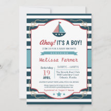 Ahoy It's A Boy Nautical Boy Baby Shower