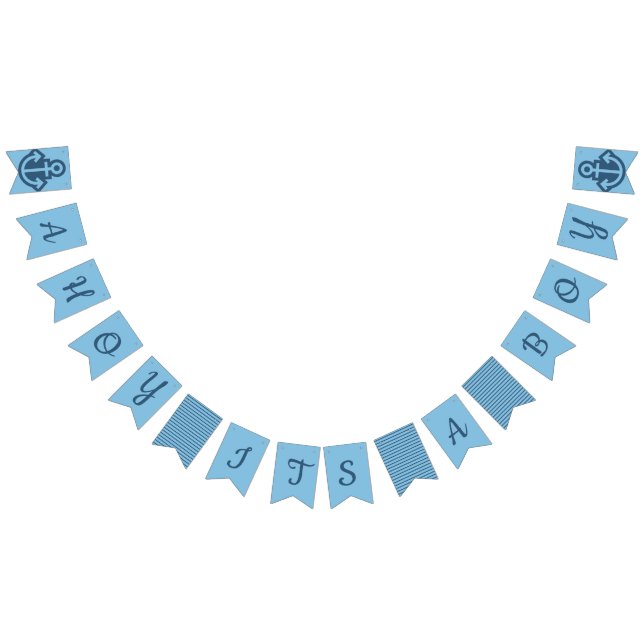 Ahoy Its A Boy Nautical Bunting (All)
