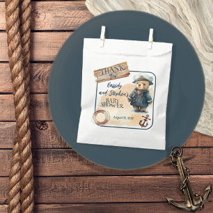 Ahoy, It's A Boy Nautical Teddy Bear Baby Shower Favour Bag