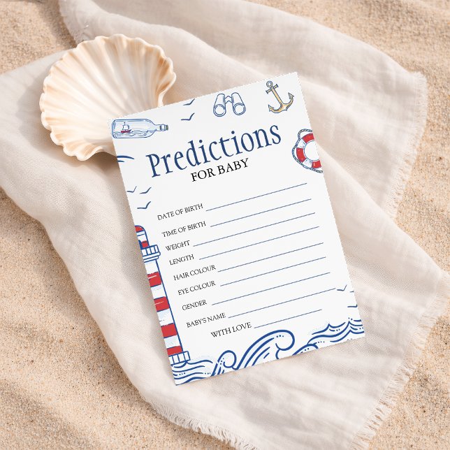Ahoy It's a Boy Shower Predictions Game Card (Creator Uploaded)