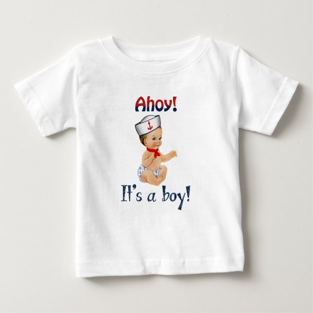 Ahoy It's a Boy T-Shirt (Front)
