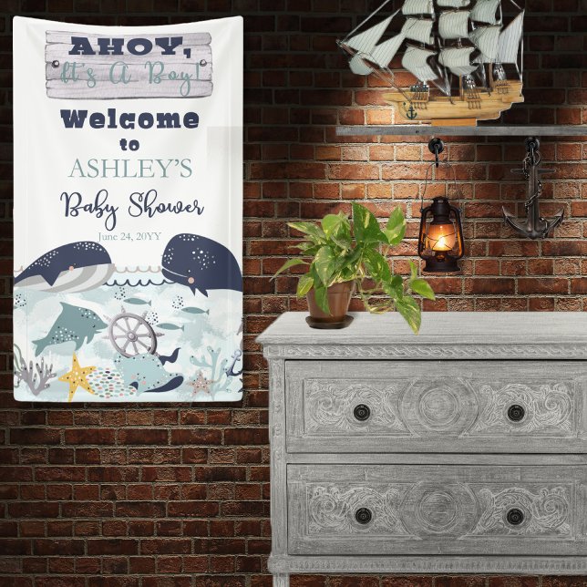 Ahoy It's A Boy Under the Sea Baby Shower Banner (Creator Uploaded)