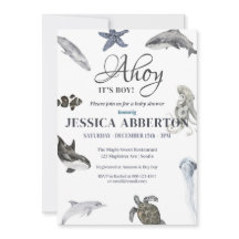 Ahoy, It's a Boy Watercolor Baby Shower 