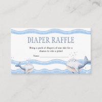 Ahoy It's a Boy Whale Baby Shower Diaper Raffle
