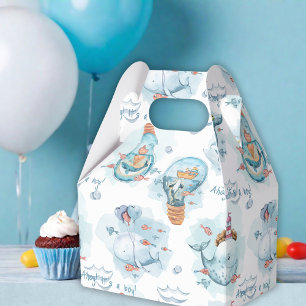 Ahoy It's A Boy Whale Baby Shower Guest Favour Box