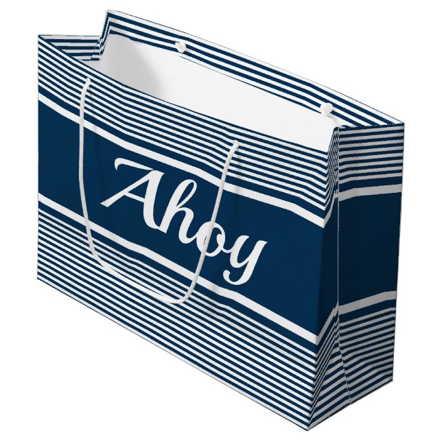 Ahoy Large Gift Bag (Front Angled)