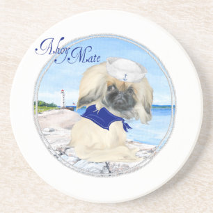 Ahoy Little Sailor Peke Coaster
