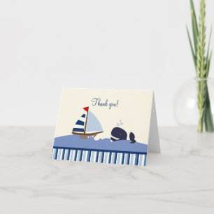 Ahoy Mate Whale (Blue) Thank you Notes