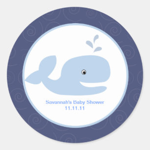 Ahoy Mate Whale Favour Stickers 3-inch