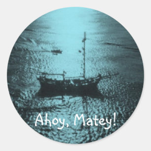 Ahoy Matey envelope seals blue