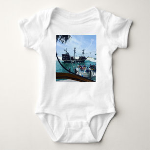 Ahoy Matey Pirate Ship Adventure Baby Bodysuit