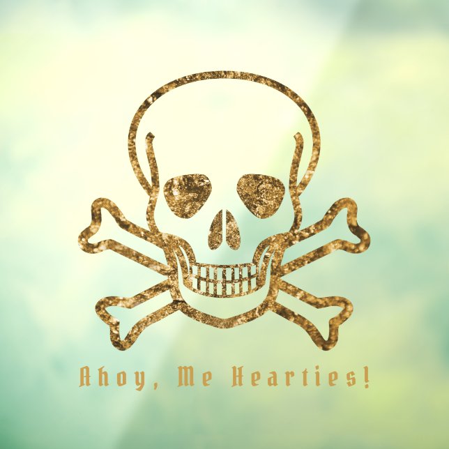 Ahoy, Me Hearties! Vintage Pirate Gold Skull Bones (Sheet 3)