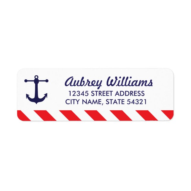 Ahoy! Nautical Address Labels (Front)