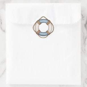 Ahoy! Nautical Baby Shower Favour Bag Sticker
