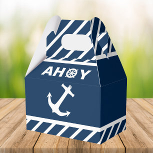Ahoy Nautical Birthday Party Favour Box