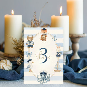 Ahoy Nautical Birthday    Sea Animals  & Sailor  Table Number