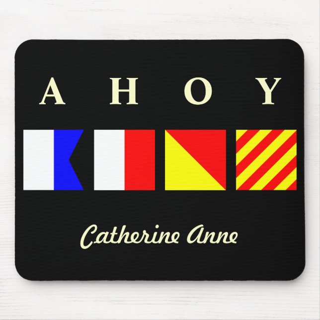 Ahoy Personalised Mousepad (Front)