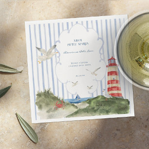 Ahoy Petit Marin Serviette Baby Shower Nautique Napkin