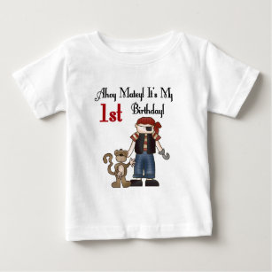 Ahoy Pirate First Birthday Tshirts and Gifts
