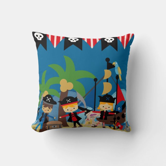 Ahoy Pirates MOJO Pillow (Front)