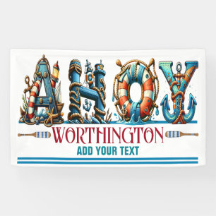 AHOY THEME Matching PERMISSION TO BOARD Banner