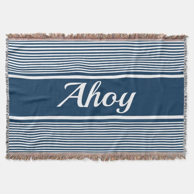 Ahoy Throw Blanket (Front)
