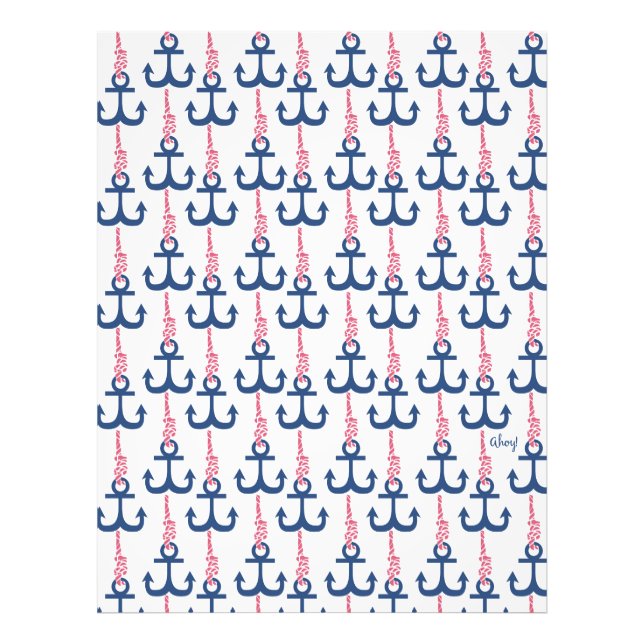 Ahoy Vintage Anchor pattern. Photo Print (Front)