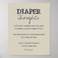 Ahoy! vintage nautical baby diaper thoughts sign