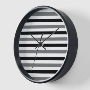 Ahs Black and white stripes design  Clock