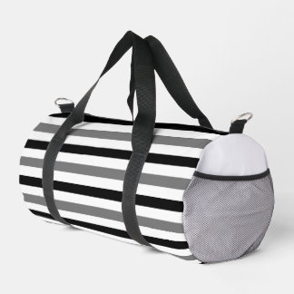 Ahs Black and white stripes design Duffle Bag