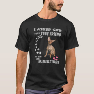 AHT Dog Quote Mum Dad Print, Cute American Hairles T-Shirt