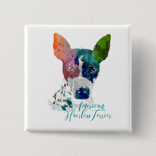 AHT Watercolor Buton 15 Cm Square Badge