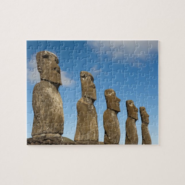 Ahu Akivi, Rapa Nui, Easter Island, Chile 2 Jigsaw Puzzle (Horizontal)