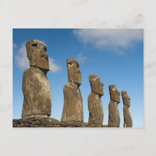 Ahu Akivi, Rapa Nui, Easter Island, Chile 2 Postcard