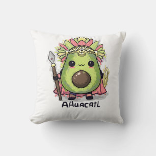 Ahuacatl Aztec Warrior Avocado Cushion