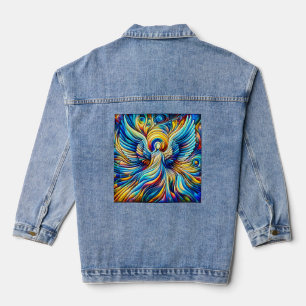 AI Abstract Illusionism Angel Expressionist Effect Denim Jacket