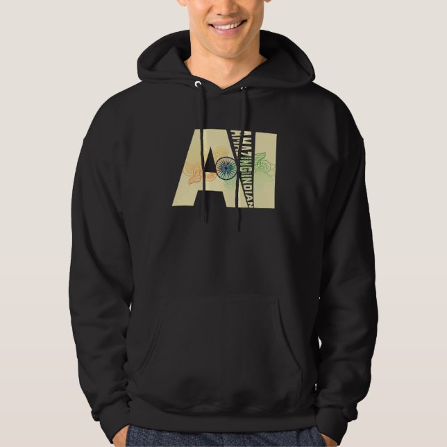 AI Amazing Smart Indian Thought Artificial Intelli Hoodie (Front)