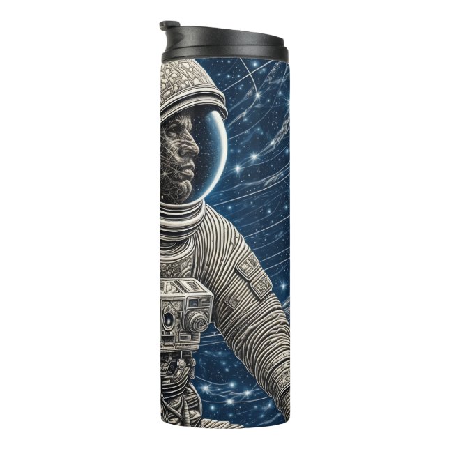Ai Art Astronaut in Space Thermal Tumbler (Rotated Right)