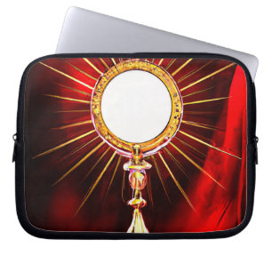 AI Art Blessed Sacrament Host in a Monstrance 1 Laptop Sleeve