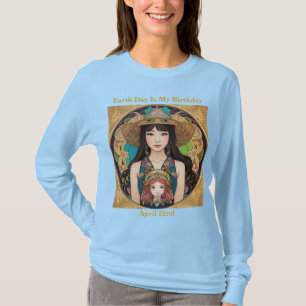 AI Art Earth Day Birthday T-Shirt