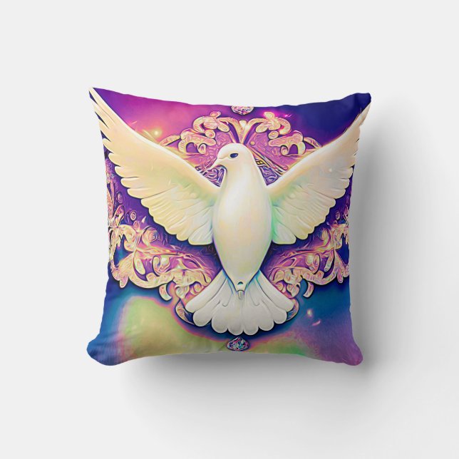 AI Art Holy Spirit Throw Pillow (Front)