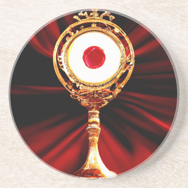 AI Art of A Eucharistic Miracle Coaster (Front)