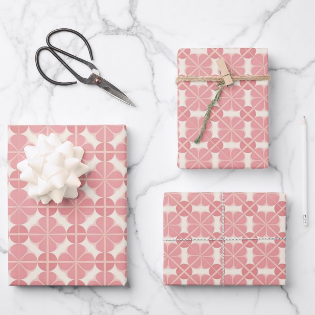 AI Art Pink Cream Wrapping Paper  (Front)