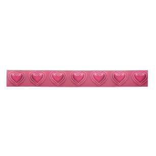 AI Art Pink Hearts Satin Ribbon