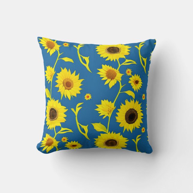 AI Art sunflower  Cushion (Front)