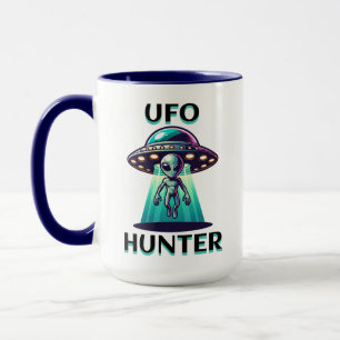 Ai Art with UFO Beaming up an Alien  Mug