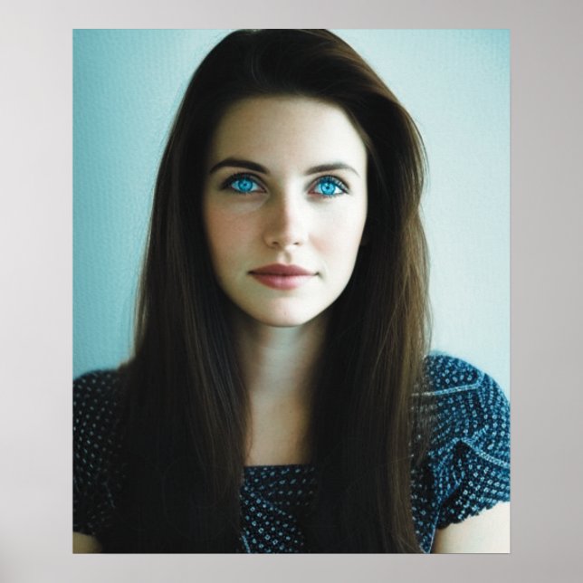AI Art Woman's Portrait Poster (Front)