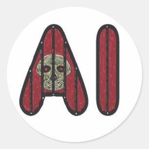AI Artificial Intelligence Classic Round Sticker