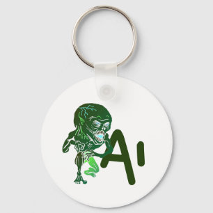 AI Artificial Intelligence its here tech beware Key Ring